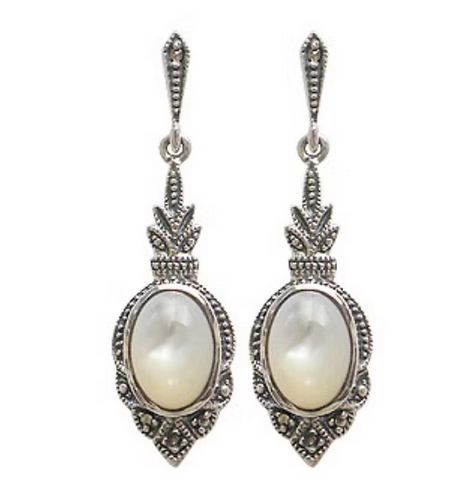 Boucles d'oreille Lea Nacre