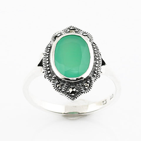BAGUE CHRYSOPRASE