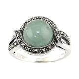 bague jade art deco ronde