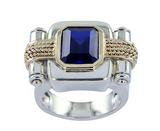 bague art deco en saphir et or