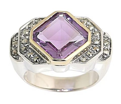 Bague Tank Améthyste