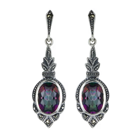 bijoux quartz vert art deco