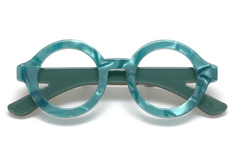 broche résine en forme de lunettes