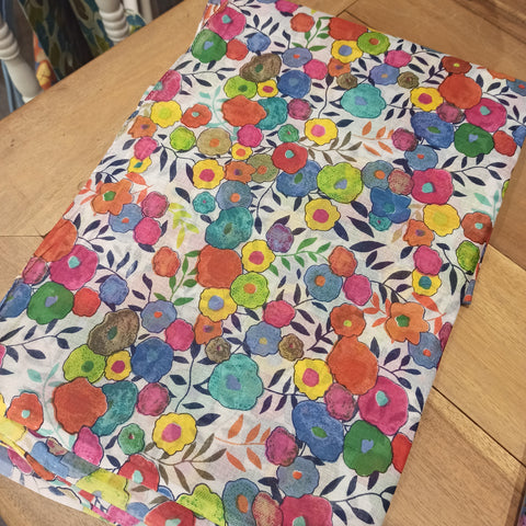 Foulard Renoncules Blanc