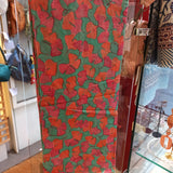 Foulard Feuilles Ginkgo Turquoise