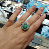bague art deco opale chrysoprase