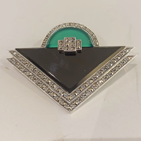 Broche Laurette Agate Onyx