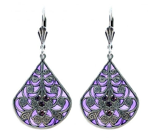boucles art deco violettes