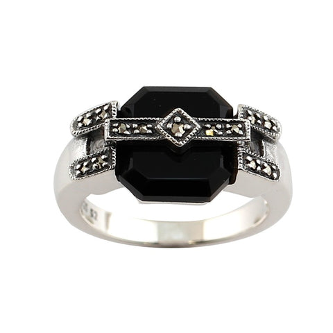 bague noire art deco