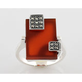 Bague art deco en cornaline - Mireille