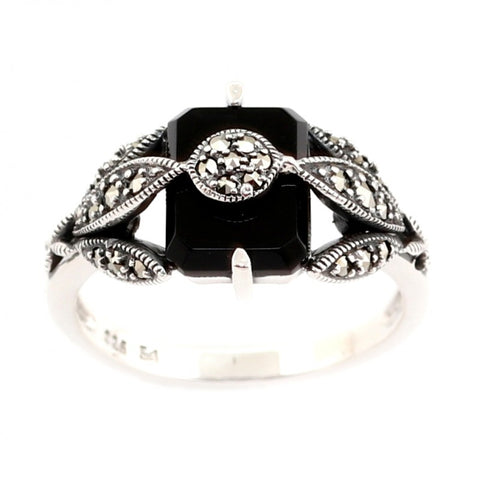 bague la metrop onyx art-déco
