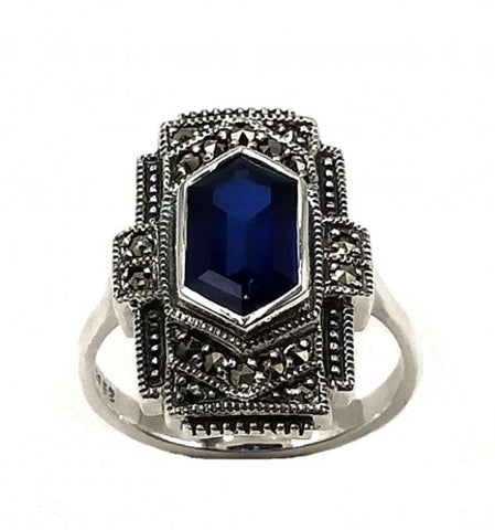 bague saphir et argent la metrop