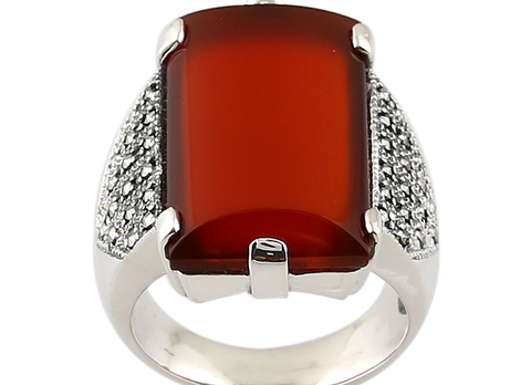 bague art deco cornaline
