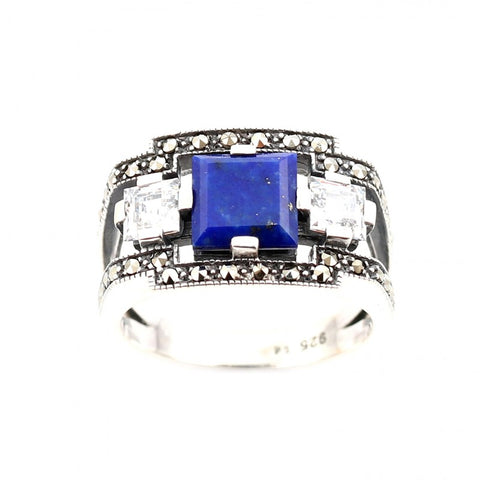 bague lapis lazuli et argent
