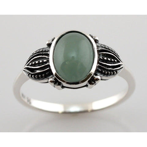 bague art deco jade et argent