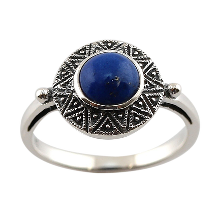 bague en lapis lazuli et argent*