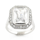 bague style ancien en argent et oxyde de zirconium