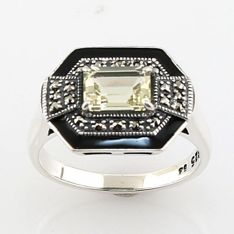 bague quartz lemon style ancien