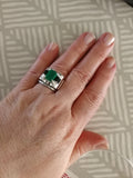 Bague Deborah agate verte