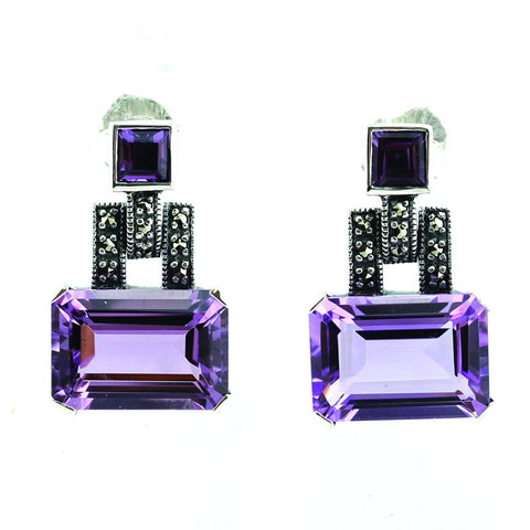 Boucles d'oreille Louison Amethyste