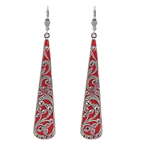 Boucles Rétro Ava Rouge