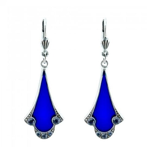 boucles art deco bleu