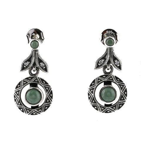 boucles art deco en jade