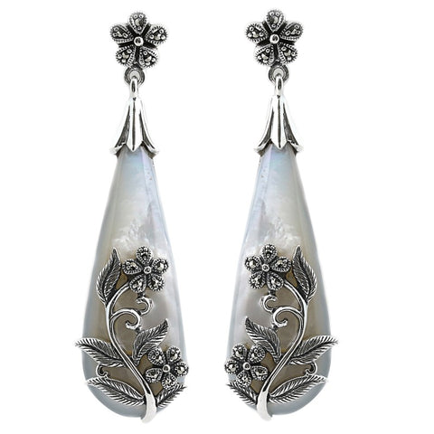 boucles la metrop en argent et nacre