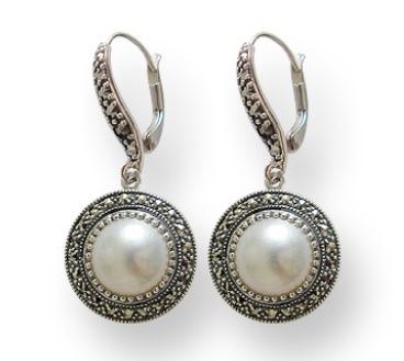 boucles oreille en perles art deco