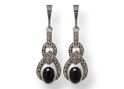 boucles onyx argent la métrop