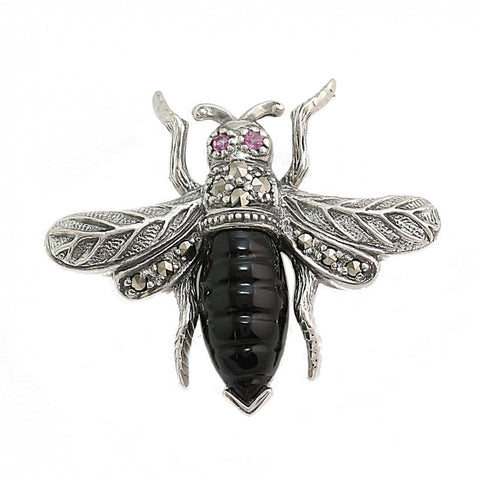 Broche Abeille Onyx