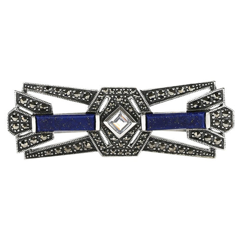 broche argent art deco la metrop