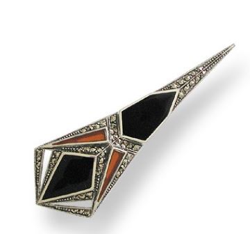 Broche Huguette Cornaline