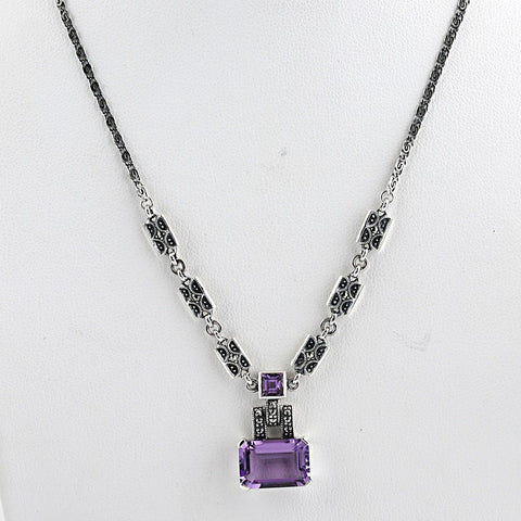 collier style ancien amethyste