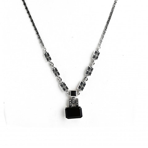 collier onyx noir art deco