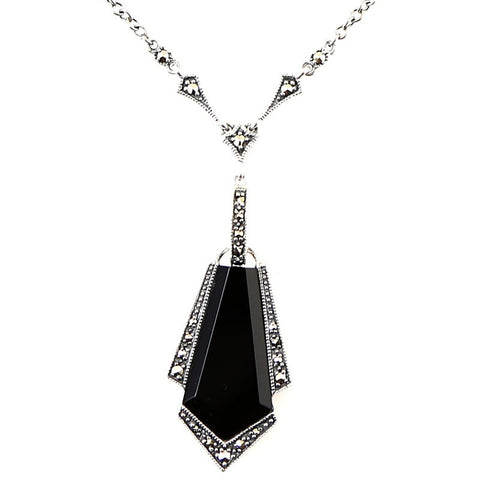 collier onyx en argent
