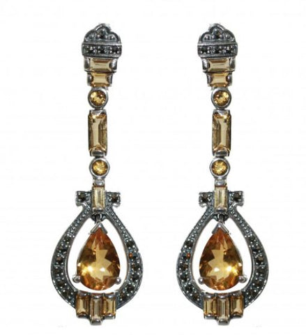 Boucles d'oreille Diana Citrine
