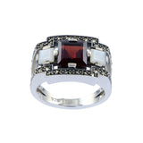 Bague Lara Grenat Nacre