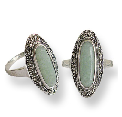 bague art deco jade
