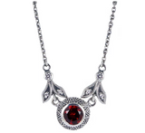 Collier Clarisse Grenat