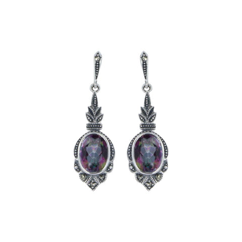 Boucles d'oreille Lea Quartz Vert