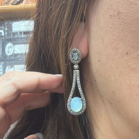 Boucles d'oreille Augustine Calcédoine