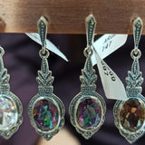 Boucles d'oreille Lea Quartz Vert