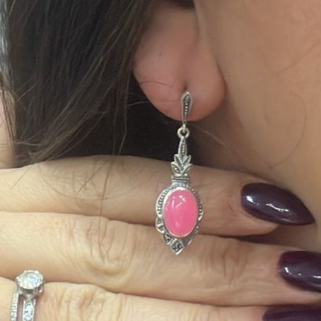 Boucles d'oreille Lea Jade Rose