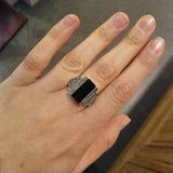 bague onyx et argent la metrop