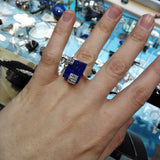 bague lapis argent