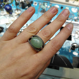 bague en jade art deco