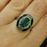 bague agate verte la métrop