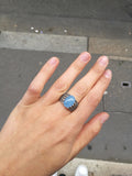 bague métrop calcédoine bleu