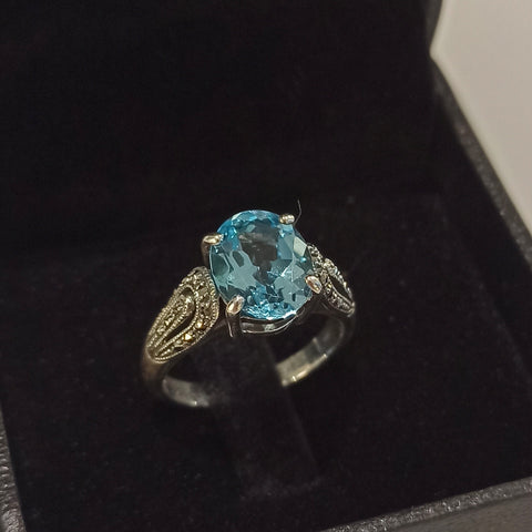 Bague Louise Topaze Bleue